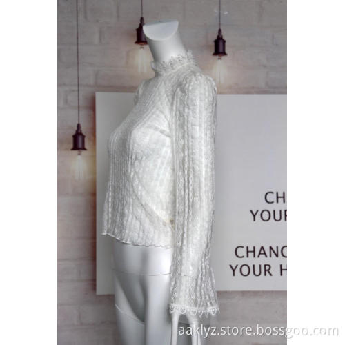 Haut en nylon et dentelle Spandex pour femme